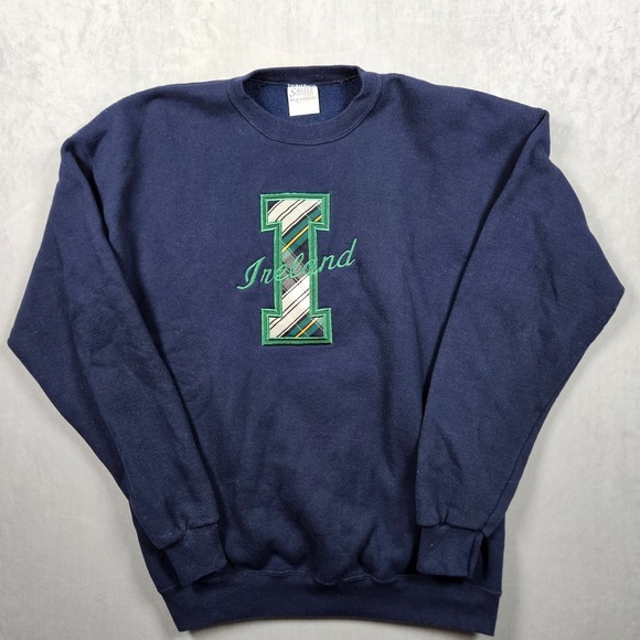 Fruit of the Loom Other - Vintage Ireland Sweatshirt Mens XL Blue Crewneck Embroidered USA St. Patrick's